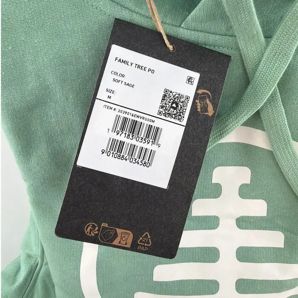 Burton Unisex Soft Sage Family Tree Pullover Hoodie Size M